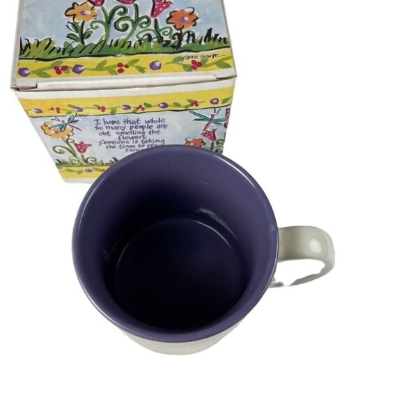 Gardening Gift Coffee Coco Tea Mug 12 Oz Purple New With Box u - Picture 2 of 5